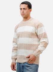Beige Design 2446 Round Pullover