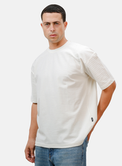 Single Stiper Tshirt 2XL-White