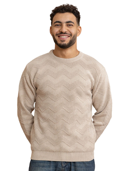 Beige Design 2401 Round Pullover