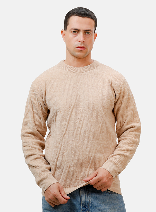 Beige Design 2421 Round Pullover