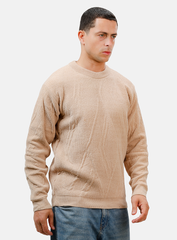 Beige Design 2421 Round Pullover