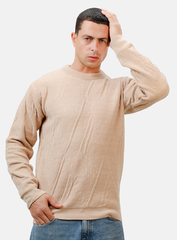 Beige Design 2421 Round Pullover