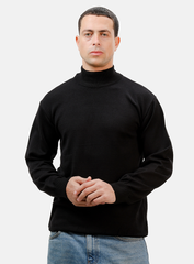 Black Half Cool Pullover