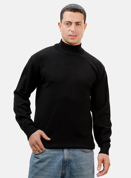Black Half Cool Pullover