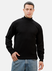 Black Half Cool Pullover