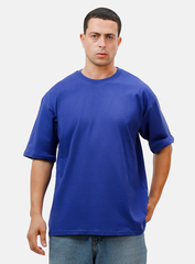 blue Basic Oversize T-Shirt