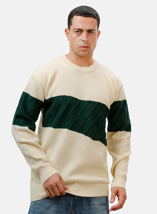 Beige Design 2453 Round Pullover