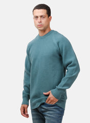 Green Olive Basic Round Pullover