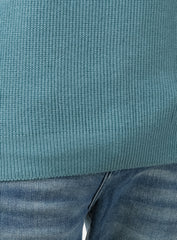 Green Olive Basic Round Pullover