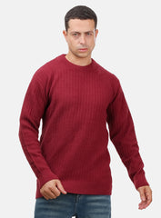 Bergundy Basic Round Pullover