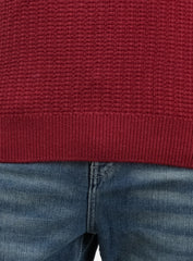 Bergundy Basic Round Pullover