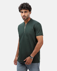 Zipper T-Shirt Green
