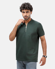 Zipper T-Shirt Green