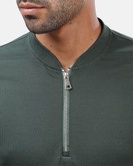 Zipper T-Shirt Green