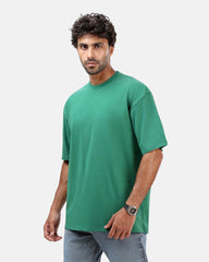 Green Basic Oversize T-Shirt