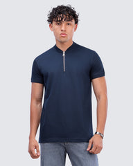 Zipper T-Shirt Navy