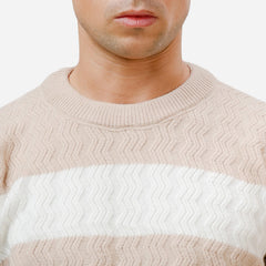 Beige Design 2446 Round Pullover