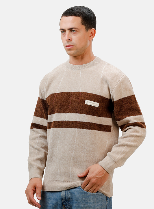 Beige Design 2402 Round Pullover
