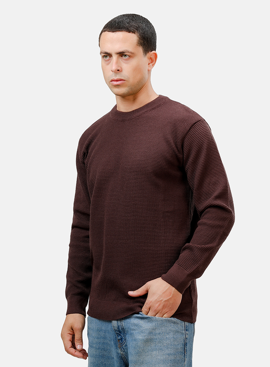 Dark Brown Design 2420 Round Pullover