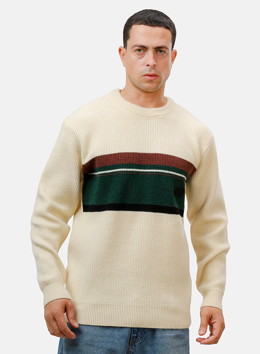 Beige Design 2455 Round Pullover