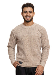 Beige Design 2472 Round Pullover