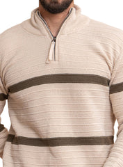 Beige Design 2471 Round Pullover
