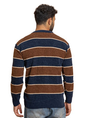 Indigo-Brown Design 2425 S-Round Pullover