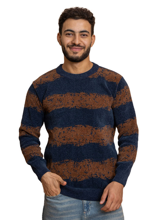 Indigo Brown Design 2460 S Round Pullover