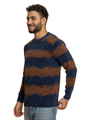 Indigo Brown Design 2460 S Round Pullover