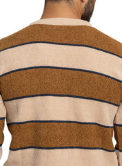 Brown-Beige Design 2425 S-Round Pullover