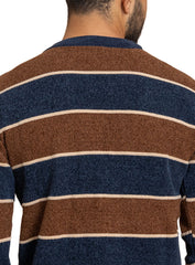 Indigo-Brown Design 2425 S-Round Pullover