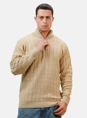 Beige Design 2445 Round Pullover