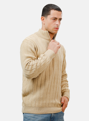 Beige Design 2445 Round Pullover