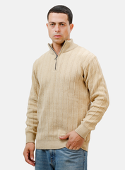 Beige Design 2445 Round Pullover