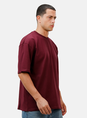 Burgundy Basic Oversize T-Shirt