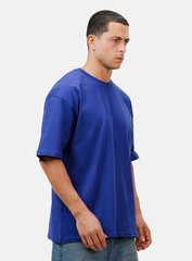 blue Basic Oversize T-Shirt
