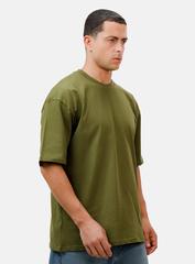 Olive Basic Oversize T-Shirt