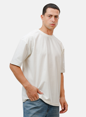 Single Stiper Tshirt 2XL-White