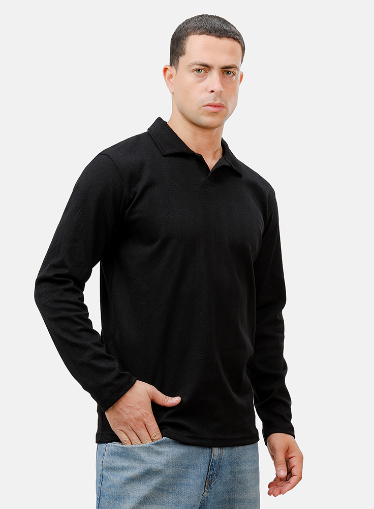 Polo Long SLeeve Black