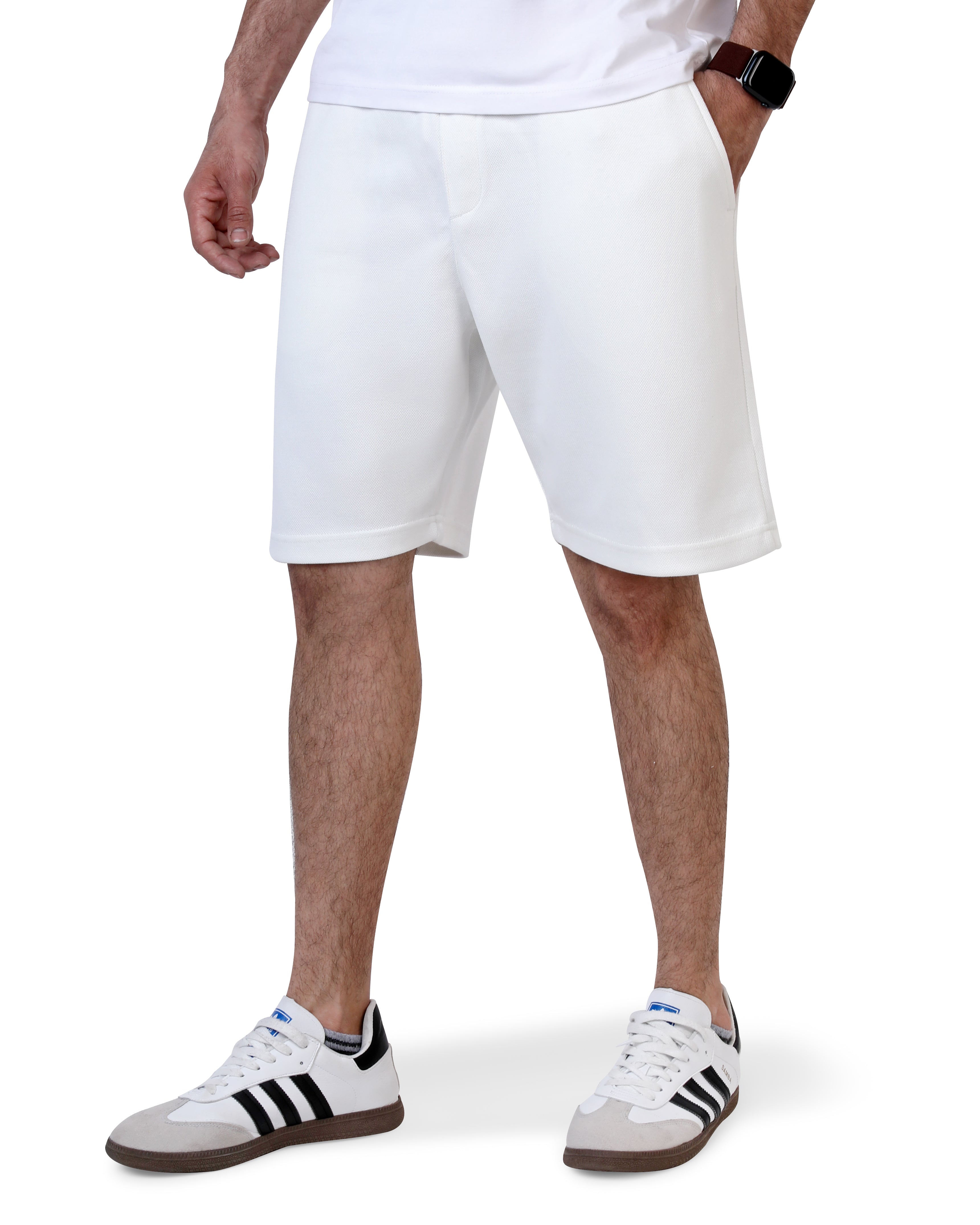 Pique Shorts White