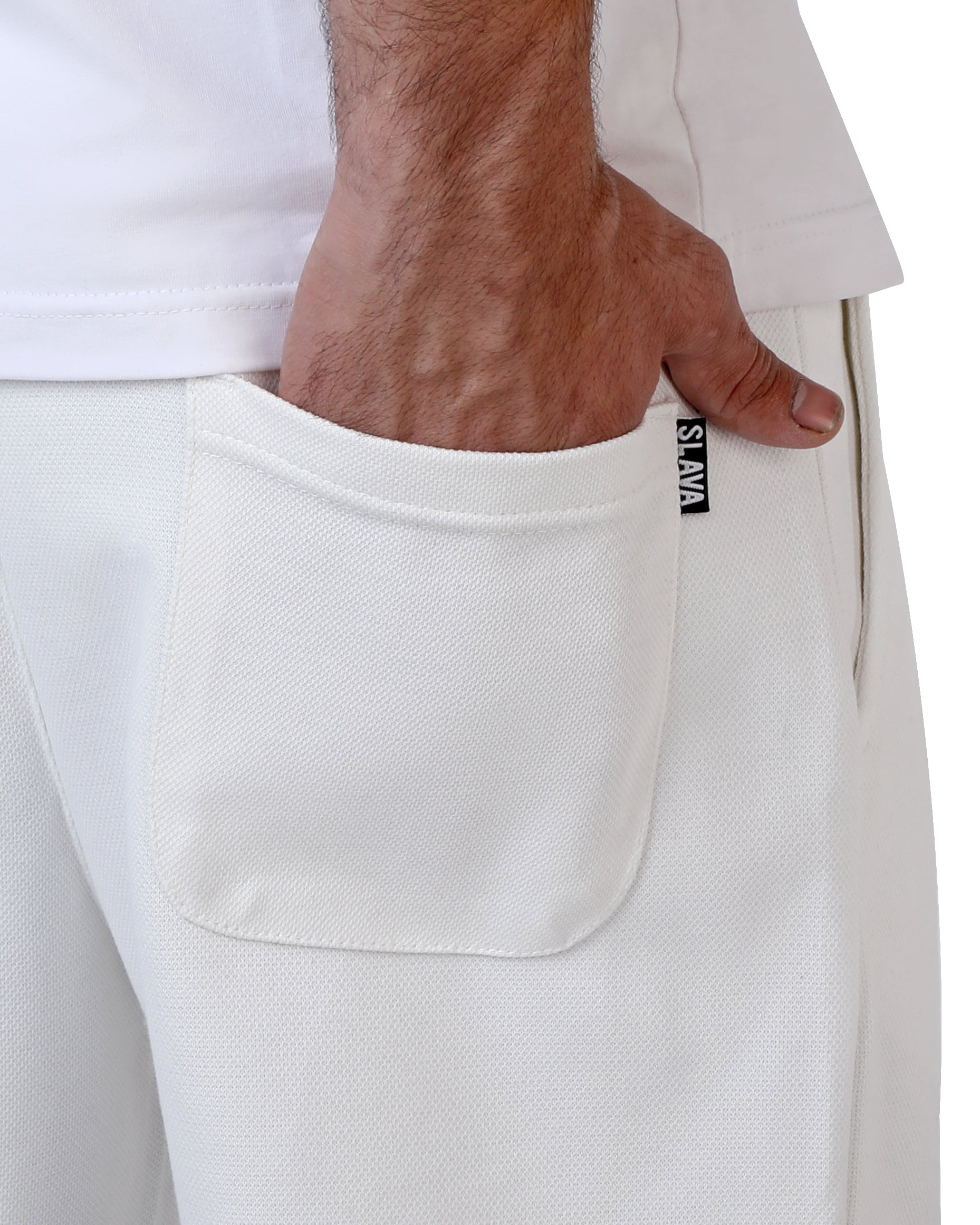 Pique Shorts White