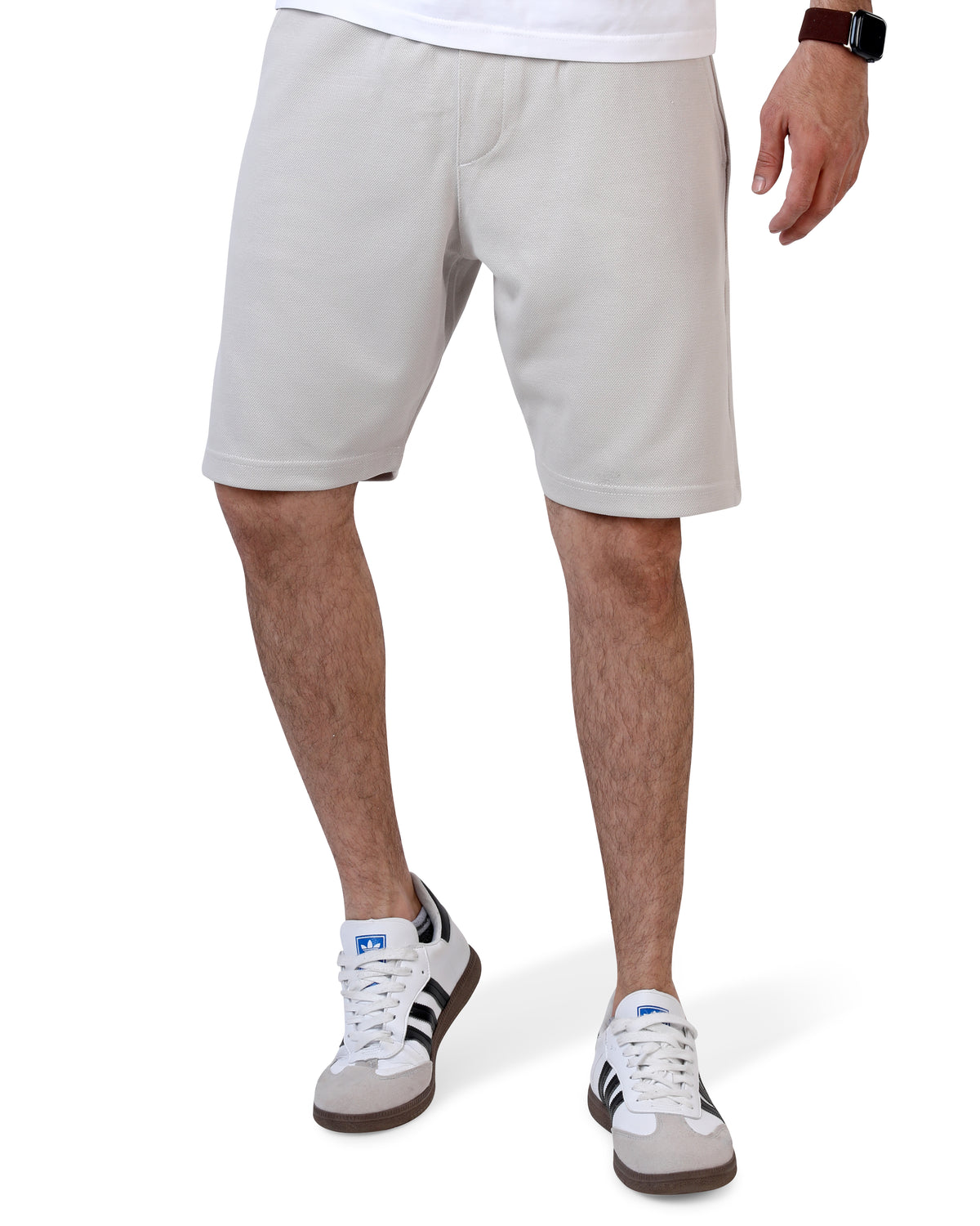 Pique Shorts Silver
