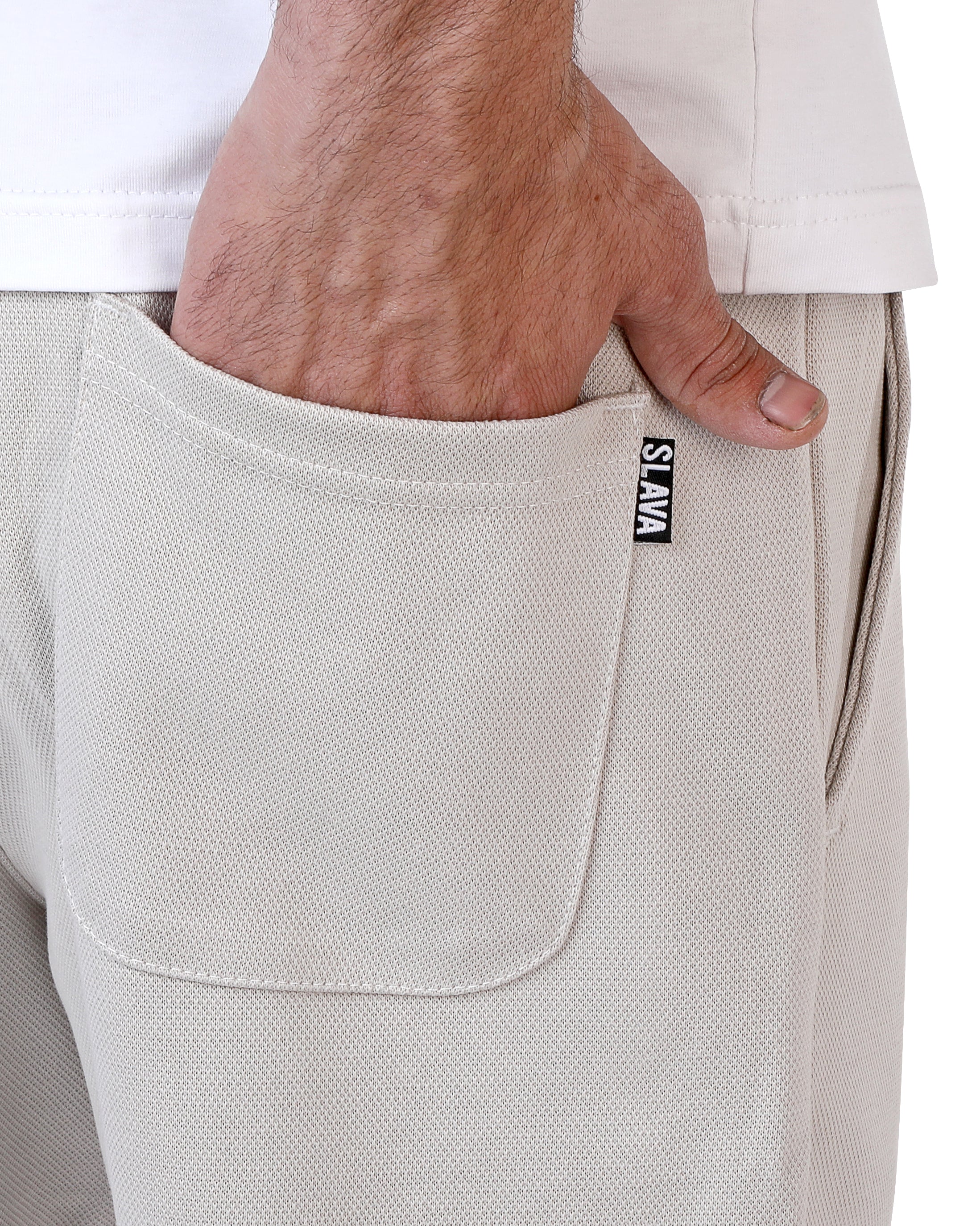 Pique Shorts Silver
