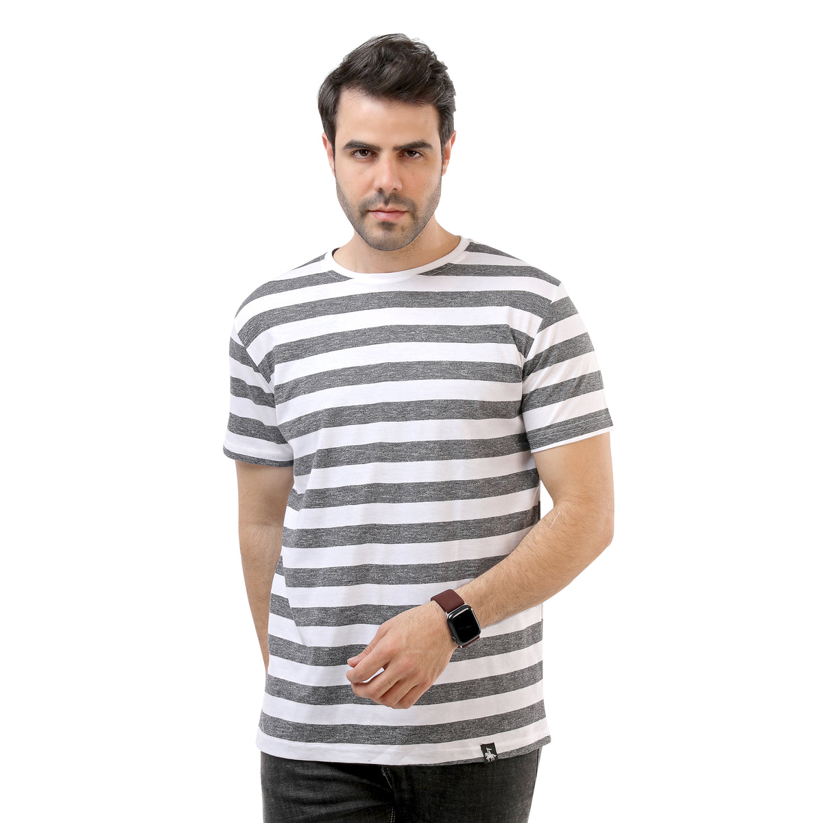 Striped T-Shirt Black - White