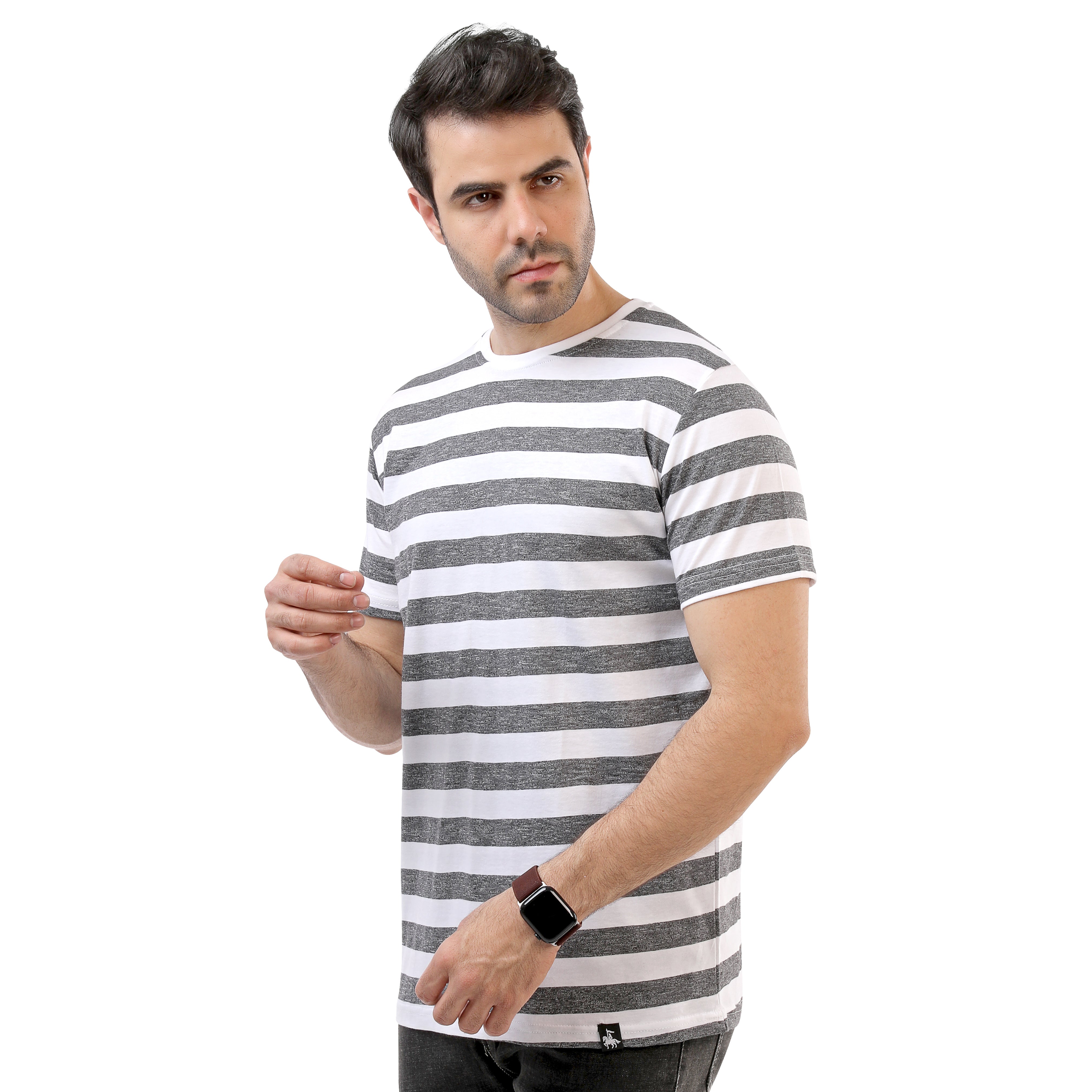 Striped T-Shirt Black - White