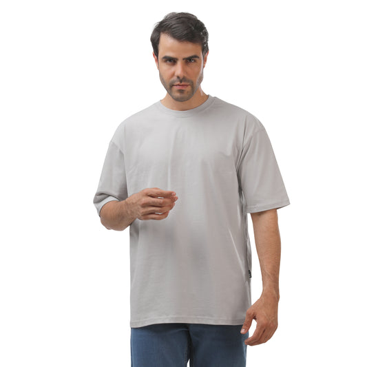 Silver Basic Oversize T-Shirt