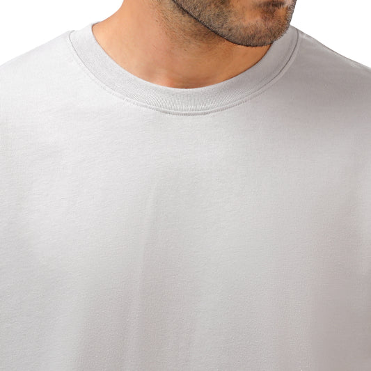 Silver Basic Oversize T-Shirt