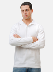 Polo Long SLeeve White