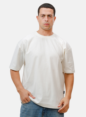 Single Stiper Tshirt 2XL-White
