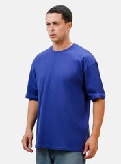 blue Basic Oversize T-Shirt